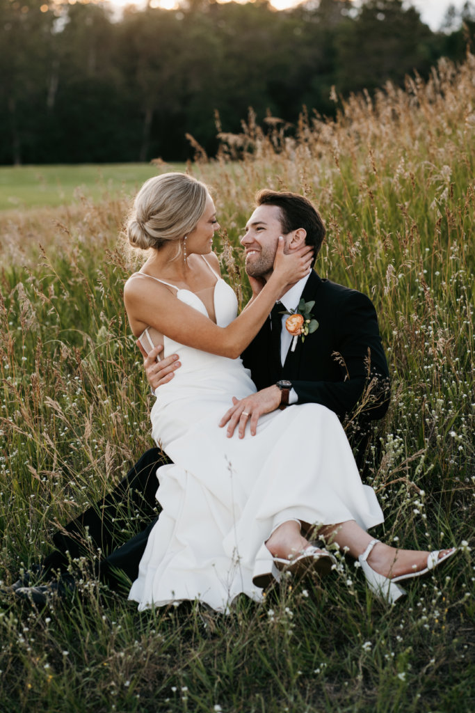 bride and groom portraits at the Bemidji Country Club