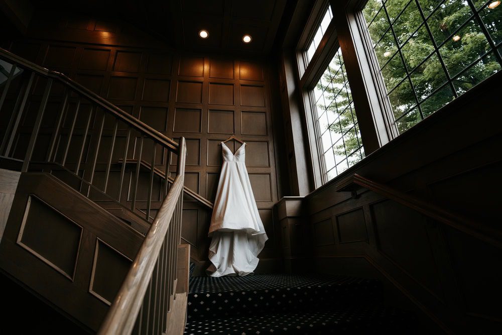 Wedding dress at rush creek golf club venue